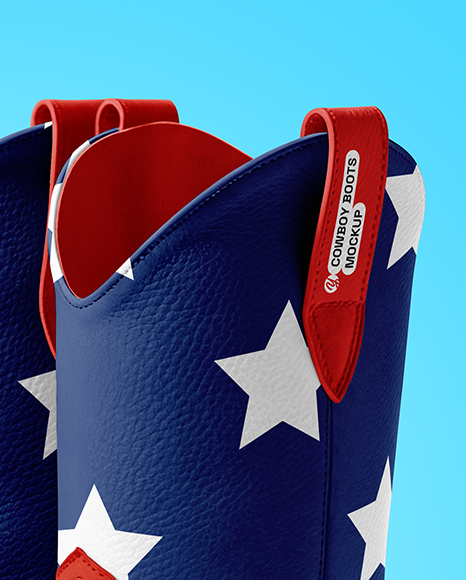 Pair of Women's Cowboy Boots Mockup
