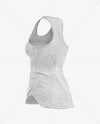 Women's Melange Tank Top Mockup - Half Side View