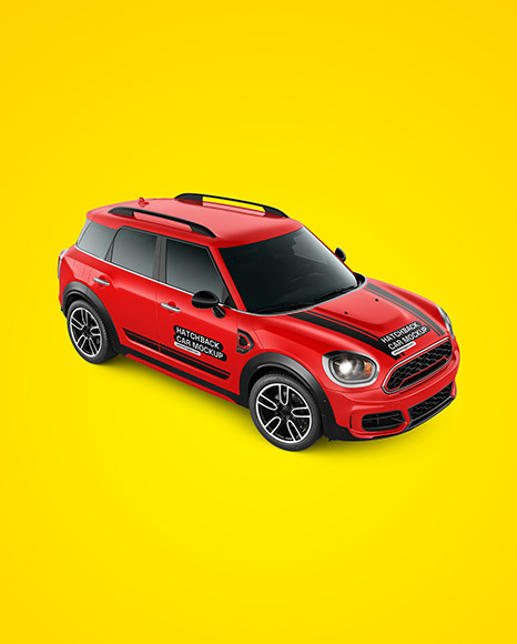 Hatchback Mockup - Half Side View