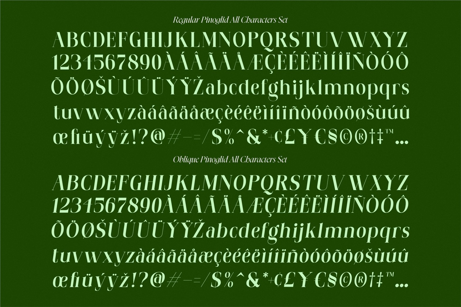 Pinoglid Font