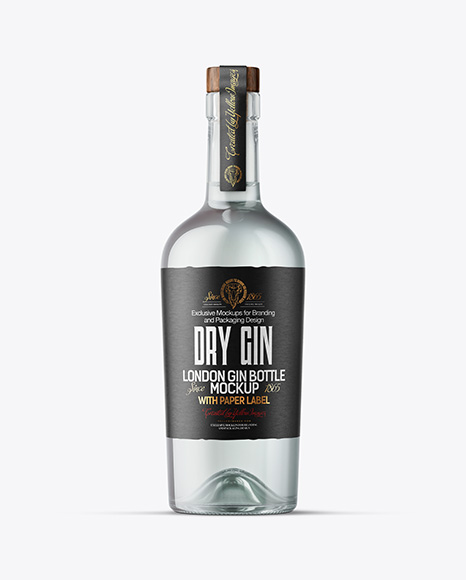 Dry Gin Bottle Mockup