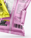 Matte Metallic Snack Bags Mockup