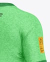 Heather T-Shirt Mockup - Back Half Side View