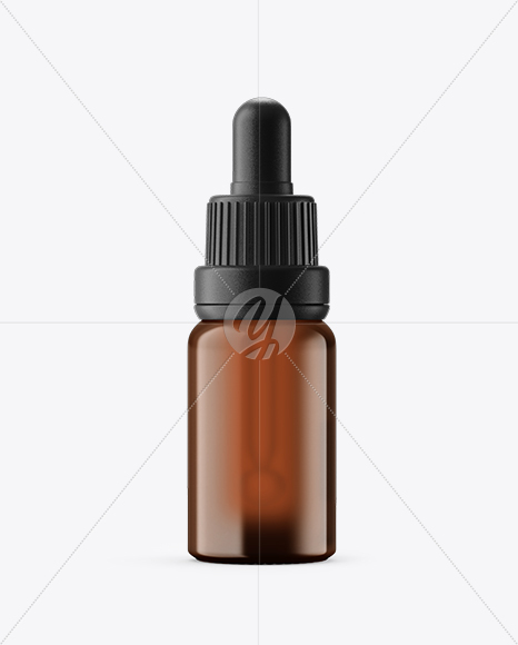 Amber Glass Dropper Bottle Mockup