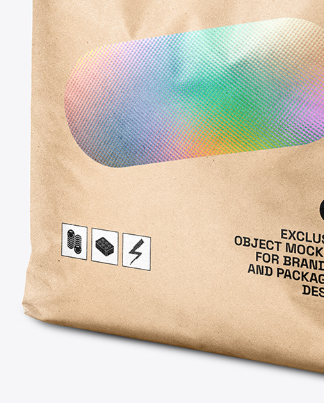 Kraft Paper Bag with Handle Mockup