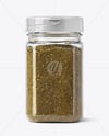 Plastic Jar with Za'atar Spice Mockup