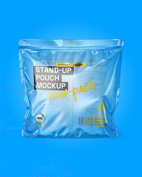 Clear Plastic Stand-Up Pouch Mockup