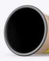 Paper Cups in Kraft Paper Holders Mockup