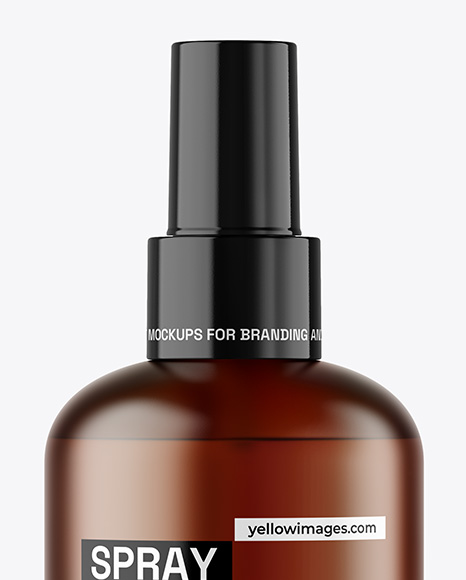Frosted Amber Spray Bottle Mockup