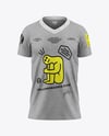 Kids Heather V-Neck T-Shirt Mockup - Front View