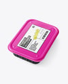 Glossy Plastic Food Container Mockup