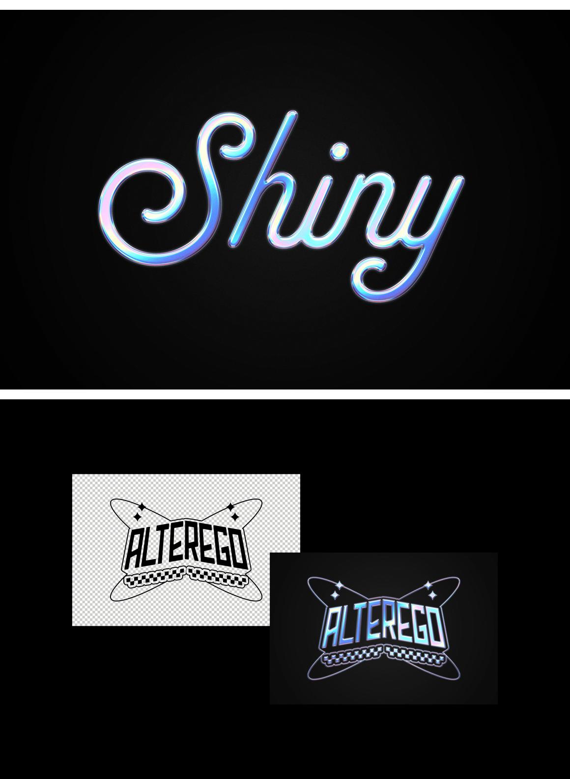 Holographic Chrome Text &amp; Logo Effect
