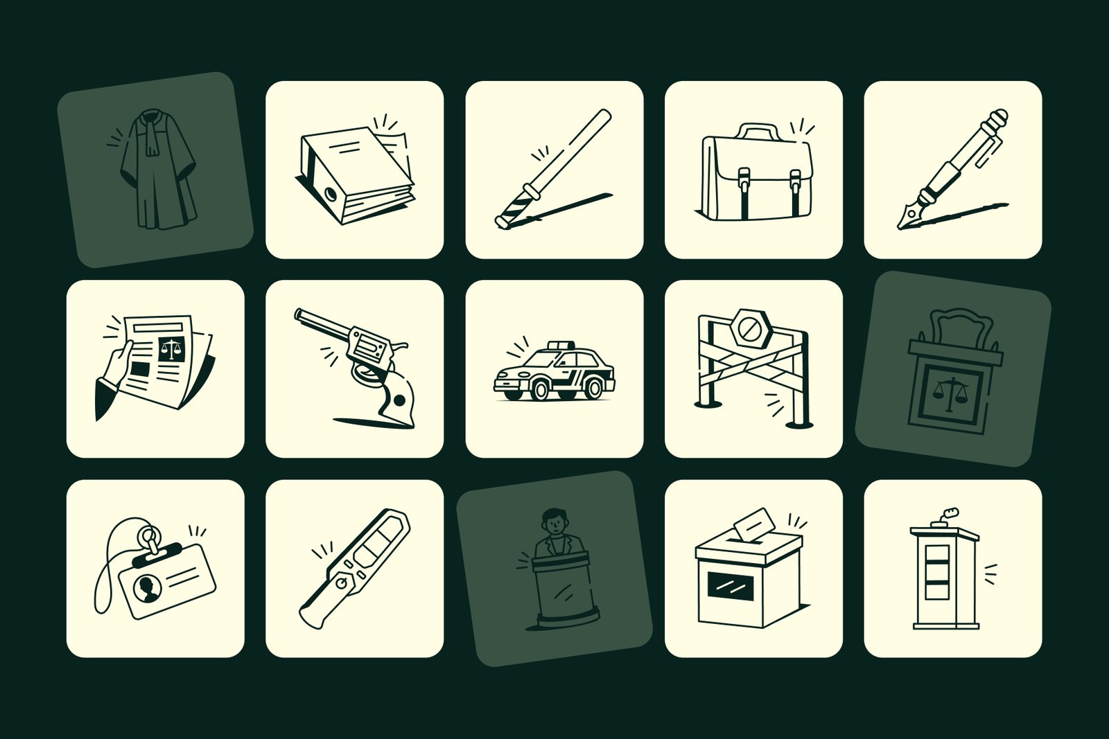 Court Drawing Art Set