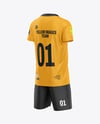 Kids Sports Kit Mockup - Back Half Side View
