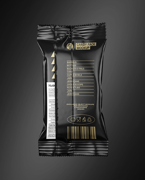 Glossy Candy Pack Mockup - Back view