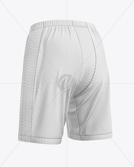 Shell Shorts Mockup - Back Half Side View