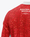 Soccer Kit Mockup - Back Half Side View