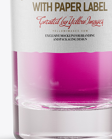 Tall Clear Glass Liquor Bottle Mockup