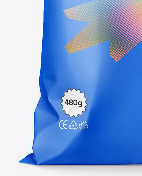 Large Matte Snack Bag Mockup