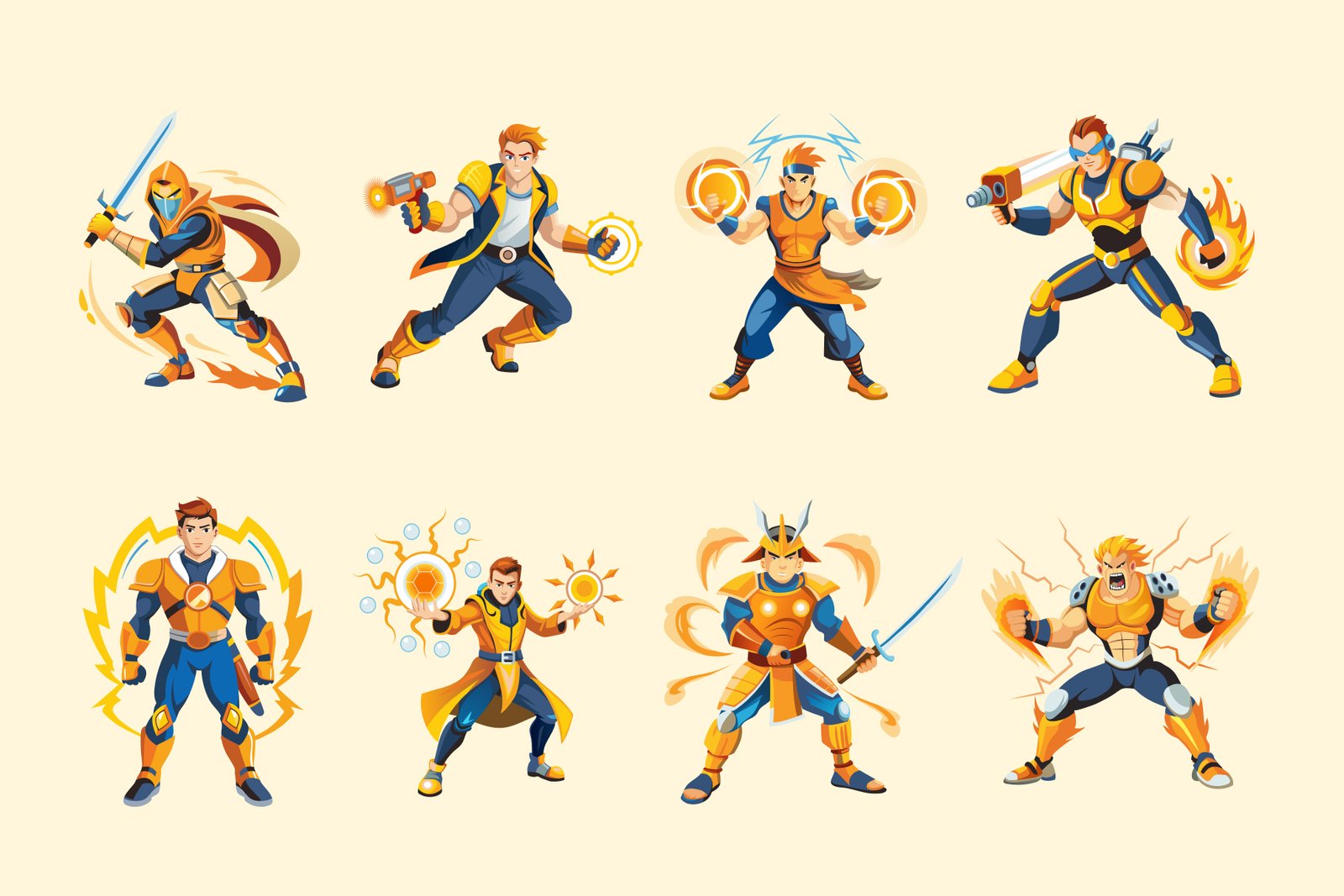 Cyber Gaming Characters Set