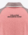 Men's Heather Raglan Polo Shirt Mockup - Back View