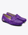 Pair of Women's Leather Moccasins Mockup