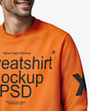 Man Wearing a Sweatshirt and Pants Mockup