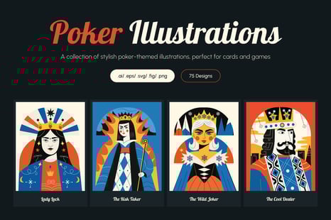 Poker Illustration Art Set - Illustrations