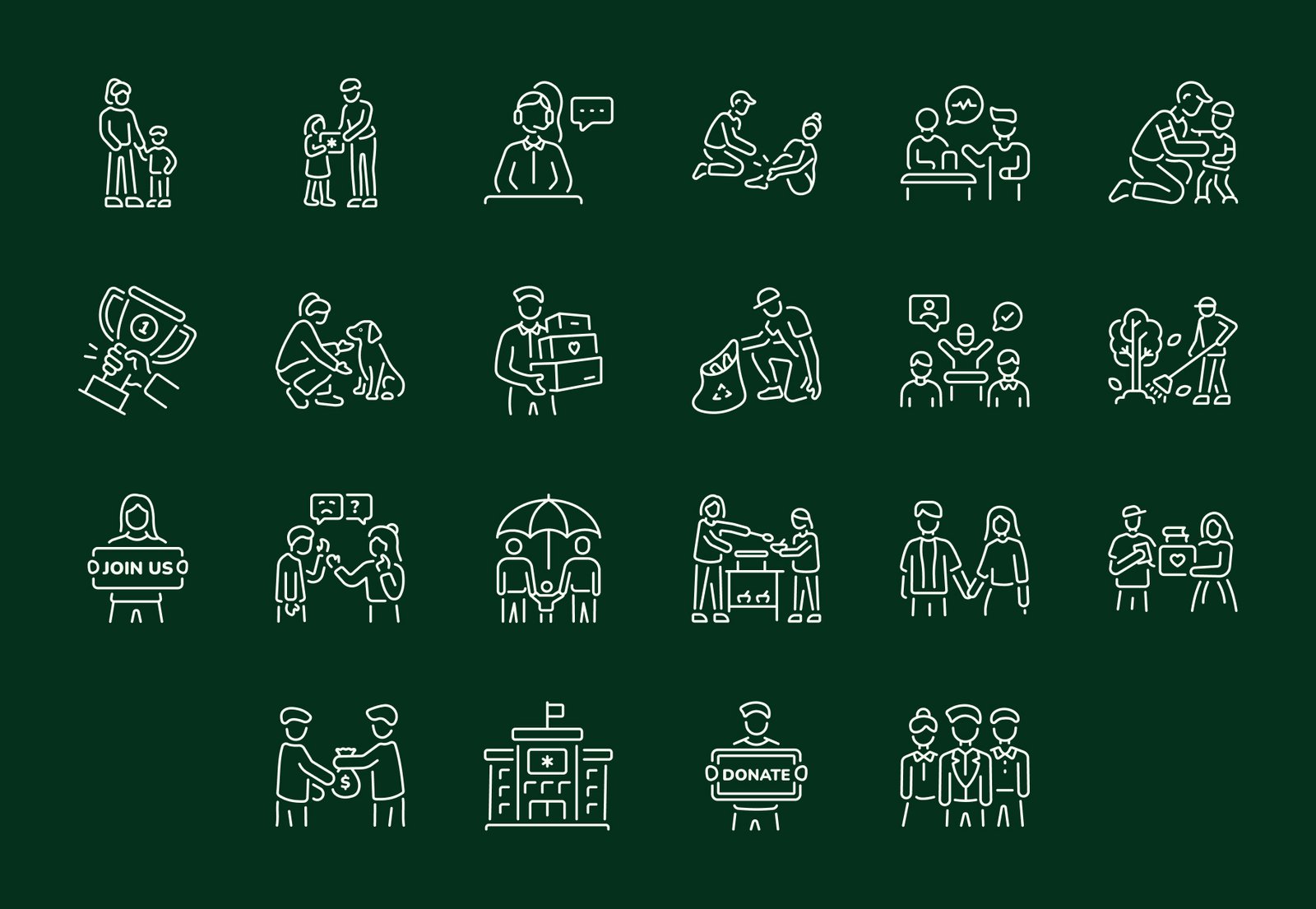 Volunteer Icon Set