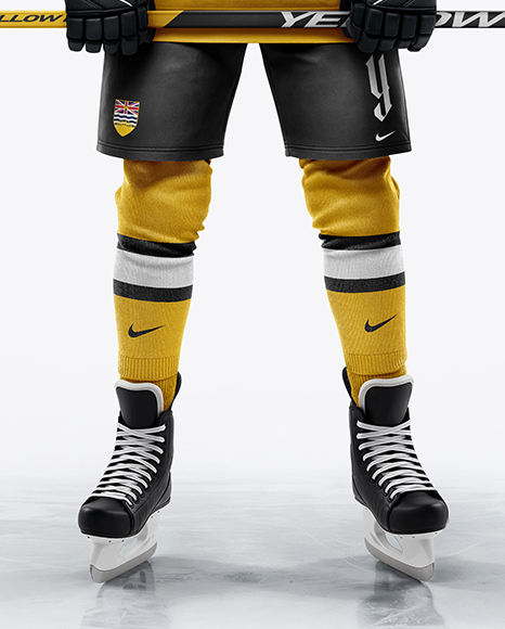 Man Wearing Full Hockey Kit Mockup
