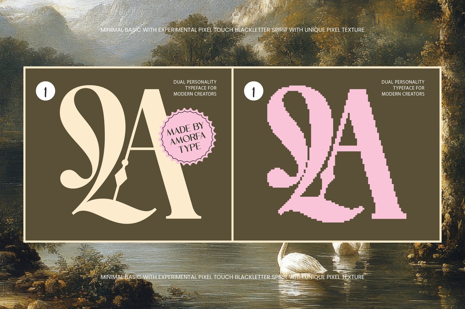 Choire Blackletter Pixel Display