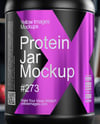 Black Protein Jar Mockup
