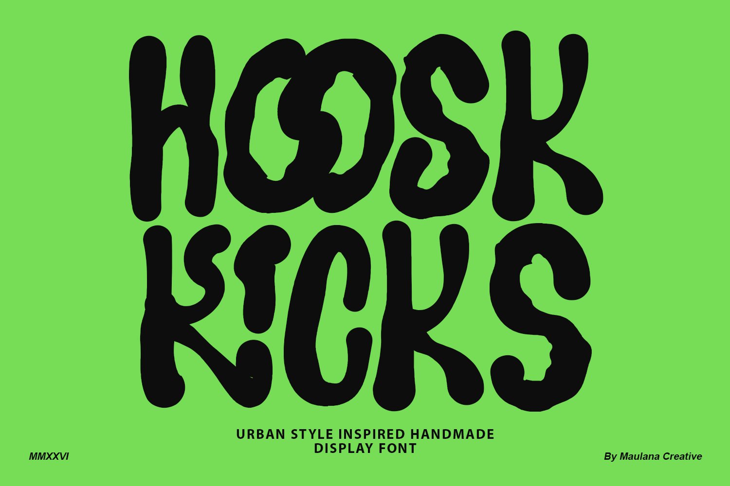 Hoosk Kicks Urban Style Handmade Display Font