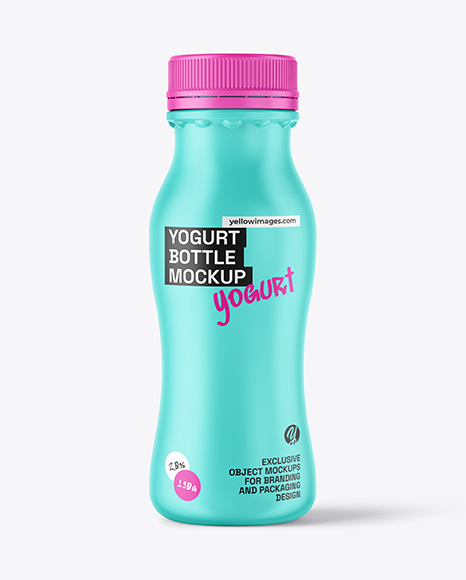 Matte Yogurt Bottle Mockup