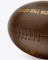 Vintage Leather Rugby Ball Mockup