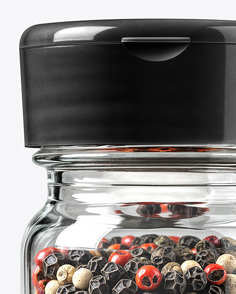 Spice Jar with Peppercorns Mix Mockup
