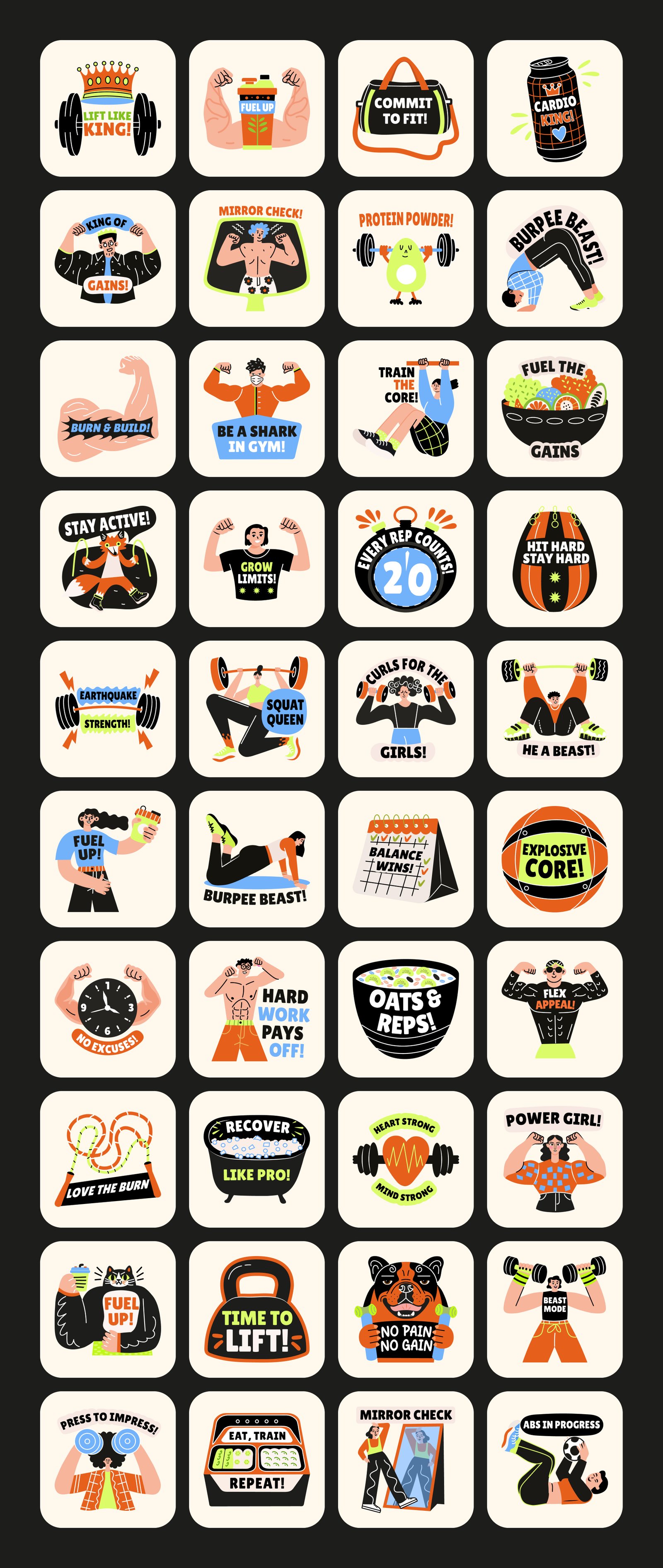 Gym Stickers Collection