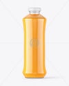 Glass Bottle with Orange Juice Mockup