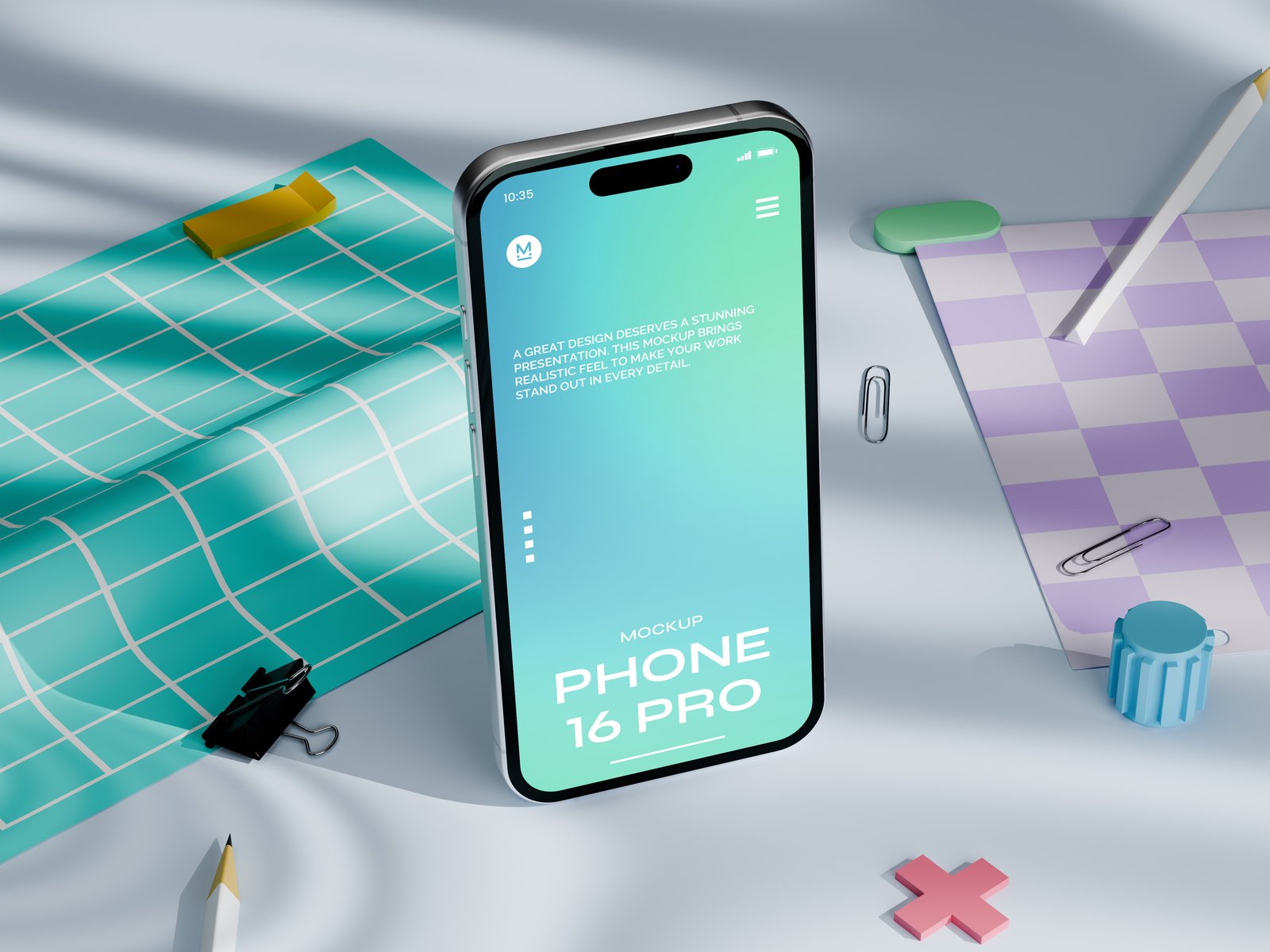 Stylish Phone 16 Pro Mockup