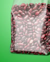 Transparent Package with Beans Mockup