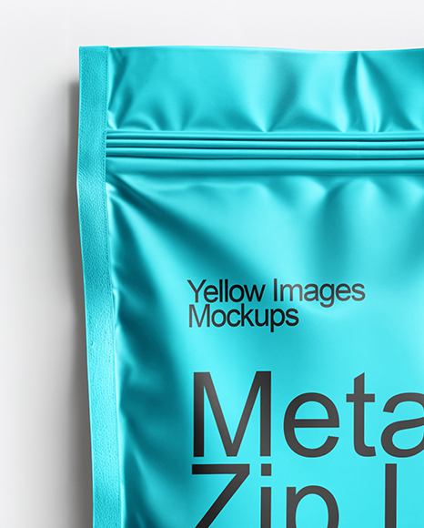 Metallic Sachet with Zip Lock Mockup