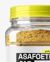 Plastic Jar Filled Asafoetida Spice Mockup