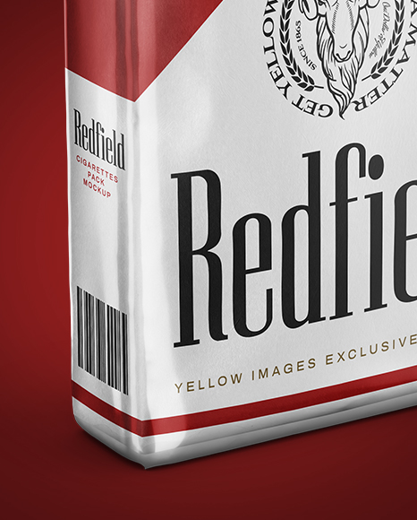 Soft Cigarette Pack Mockup - Half Side View