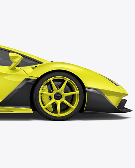 Sport Car Mockup - Side View