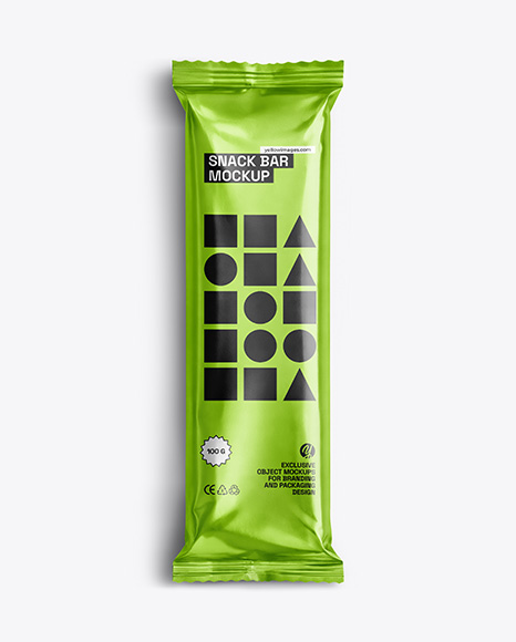 Metallic Snack Bar Mockup - Packaging mockups