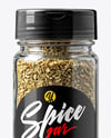 Glass Spice Jar with Oregano Mockup