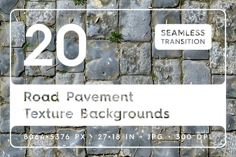 20 Road Pavement Texture Backgrounds - Textures