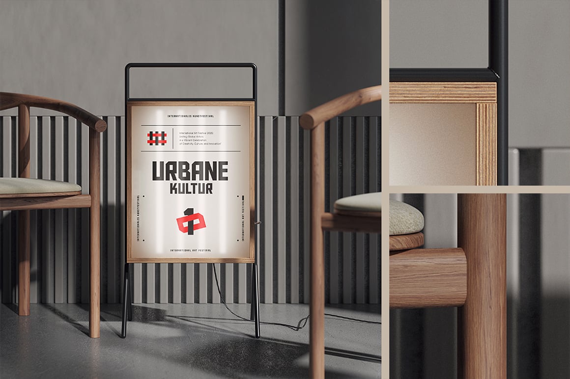 Advertising Floor Standing Light Box Mockup