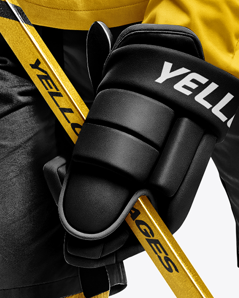 Man Wearing Full Ice Hockey Kit Mockup