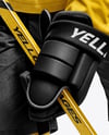Man Wearing Full Ice Hockey Kit Mockup